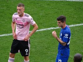 EPL Christian Pulisic and Jamie Vardy Chelsea Leicester City